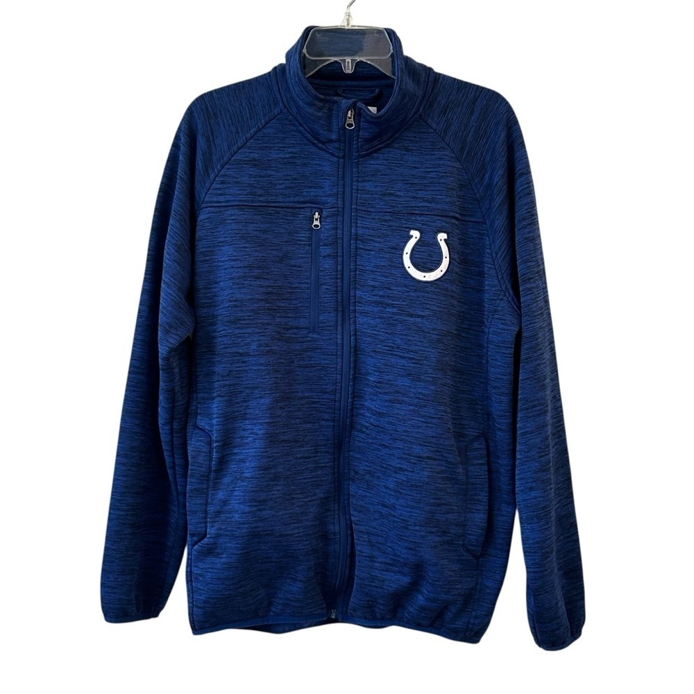 NFL Indianapolis Colt's Women's Full Zip Blue Fleece Warm Jacket XL